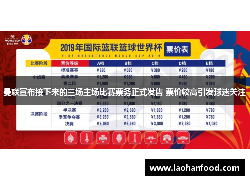 曼联宣布接下来的三场主场比赛票务正式发售 票价较高引发球迷关注